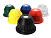 6 multi-coloured lens caps 